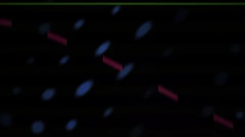 Abstract Digital Simulation of Microscopic Particles Floating in Dark Space. Stock Footage 340510925