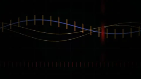 Abstract Digital Sine Wave Animation Representing Data Flow and Signal Proc.. Stock Footage 340511019