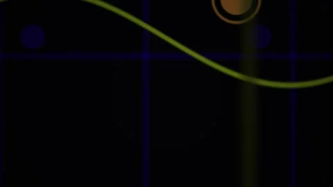 Abstract Digital Sine Wave Animation Oscillating on Dark Grid Background. Stock Footage 341786472