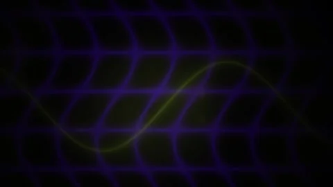 Abstract Digital Sine Wave Animation Moving Over A Dark Grid Background. Stock Footage 341786524