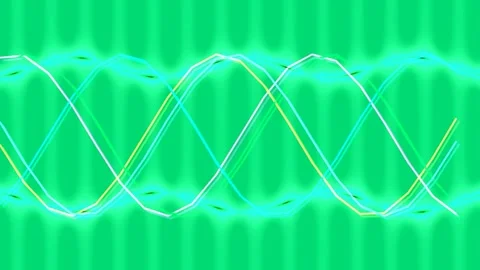 Abstract digital sine wave background, vibrant purple tech flow motion graphi Stock Footage 335462370