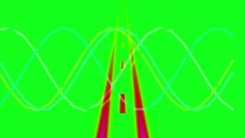 Abstract digital sine wave graph on vibrant magenta background | Tech frequ.. Stock Footage 337498532
