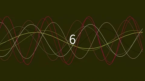 Abstract digital sine waves graphic showing data flow and connectivity on d.. Stock Footage 342094243