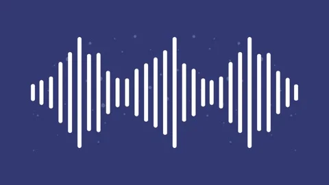 Abstract digital sound wave equalizer animation on dark blue background, mu.. Stock-Footage 334539266