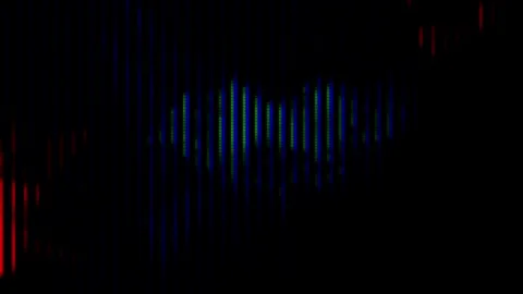 Abstract digital sound wave equalizer on black background Video stock 336099685