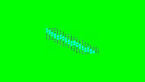 Abstract digital sound wave equalizer bars on a vibrant green background Stock Footage 340902615