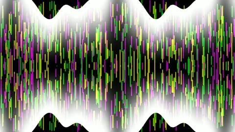 Abstract Digital Sound Wave Visualization with Neon Vertical Lines Stock Footage 333081766