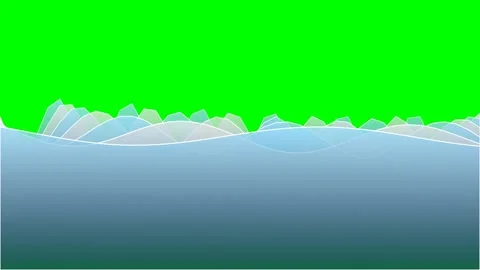 Abstract digital sound wave visualization against a vibrant green screen Stock Footage 340264987