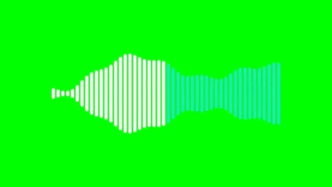 Abstract digital sound wave visualization on a vibrant green background Stock Footage 340265898