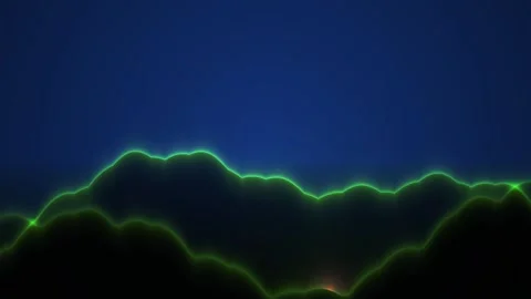 Abstract Digital Sound Wave Visualization with Glowing Neon Light Effects. Stock Footage 340511192