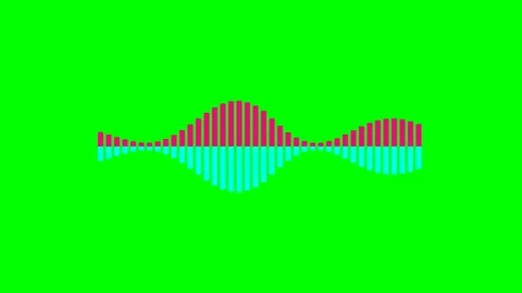 Abstract digital sound wave visualization with vibrant pink and blue bars Stock Footage 340902975
