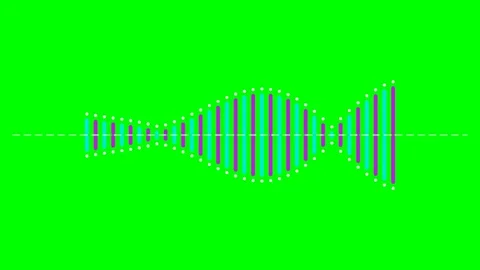 Abstract digital sound wave visualization on a vibrant green background Stock Footage 341823953