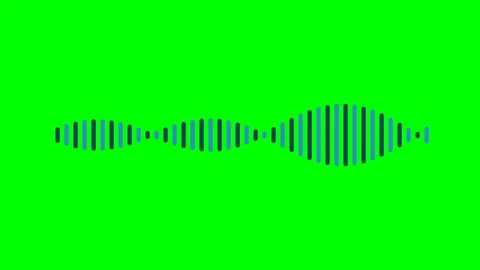Abstract digital sound wave visualization on a vibrant green background Stock-Footage 341839389