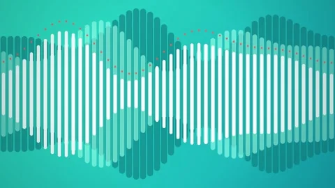 Abstract digital sound wave visualization with blue and white rounded verti.. Stock Footage 346723637