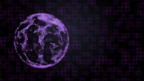 Abstract digital space background with flowing particles encryption covering a イラスト素材