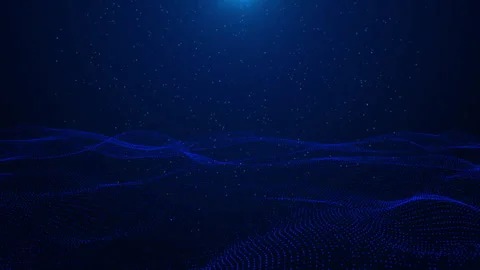 Abstract digital space, Cyberspace particles data network connections Stock Footage 338420728