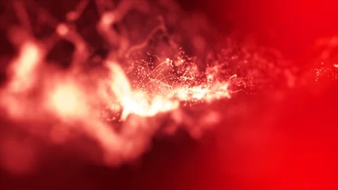 Abstract digital sparkling bokeh particles waving in three dimensional space. Stock Footage 108330653