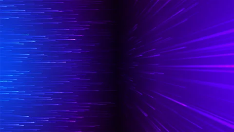Abstract Digital Speed Lines Background Blue Purple Glowing Stripes Technol.. Video stock 297620644