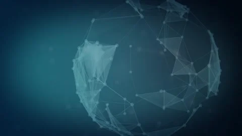 Abstract digital sphere animation, seamless loop connection, 4k. Stock Footage 334629897