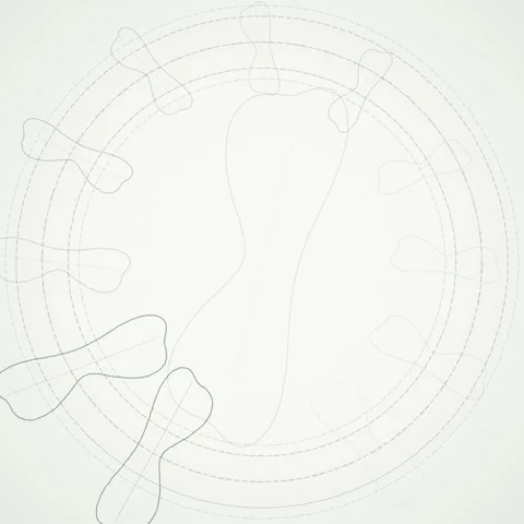Abstract Digital Sphere Construction with Elliptical Orbiting Elements Stock Footage 346283767
