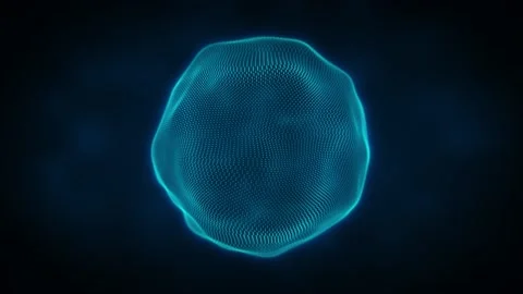 Abstract Digital Sphere Glowing And Flowing Loop 스톡 동영상 146638226