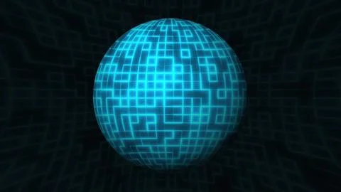 Abstract digital sphere Illustrazione stock