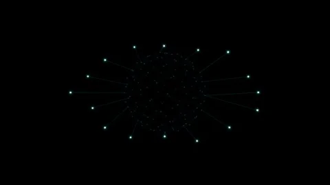 Abstract digital sphere made of glowing nodes and connected lines of commun.. Stock Footage 344240350