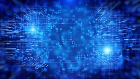 Abstract digital square particles flickering dynamic pattern background. Stock Footage 226980310