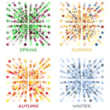 Abstract Digital Square Pattern Stock Illustration