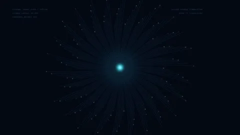 Abstract digital starburst motion graphics background 4K Video stock 344752119