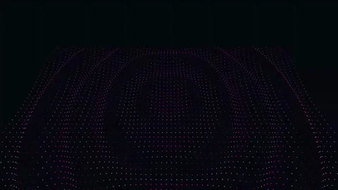 Abstract digital starry night sky with glowing pixelated dots pattern Stock Footage 348717412