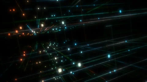 Abstract Digital Structure Stock Footage 246845672