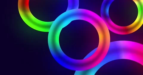 Abstract digital stylish background with light animation of circles or rings Stock Footage 250262825