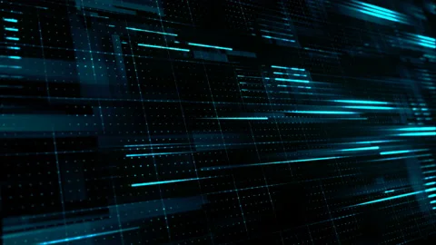 Abstract digital surface background with flowing particles. Stock Footage 100719029