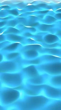 Abstract digital surface of calm blue waves with soft lighting and smooth ref Stock Illustration