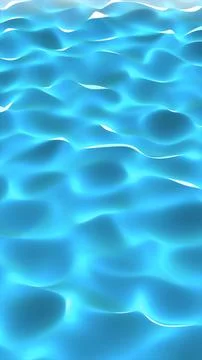 Abstract digital surface of calm blue waves with soft lighting and smooth ref Stock Illustration