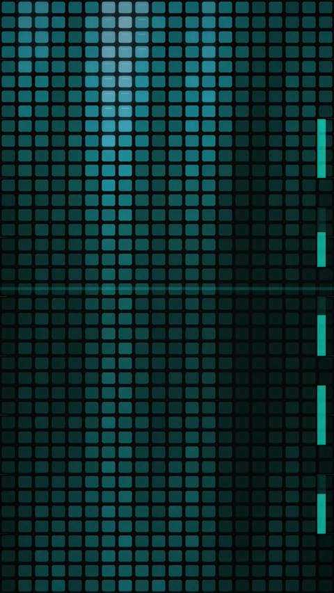 Abstract Digital Teal Grid Background with Glowing Light Effects Stock Footage 346206442