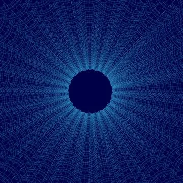 Abstract digital tech sci fi tunnel speed movement loading concept design Ilustración de archivo
