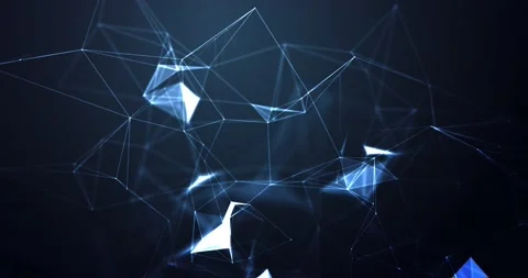 Abstract digital technological background with plexus lines Stock Footage 165201244