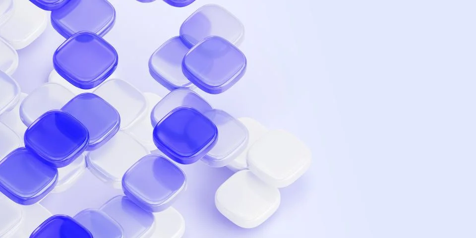 Abstract digital technology 3d background with glass holographic transparent 스톡 일러스트