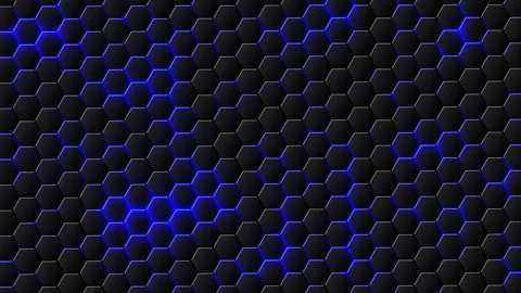 Abstract digital technology background animation. Dark hexagons plate Stock Footage 251743574