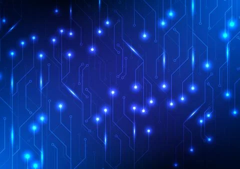 Abstract digital technology background. Circuit board, system and communica.. Illustrazione stock