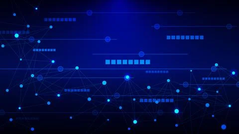 Abstract digital technology background with connecting points and lines イラスト素材