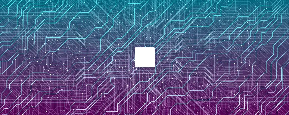 Abstract digital technology background with futuristic circuit lines and gr.. Stock Illustration