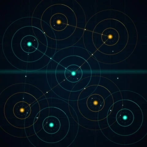 Abstract Digital Technology Background: Glowing Data Network Connectivity Lin Stock Footage 344777119
