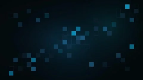 Abstract digital technology background, with glowing blue, floating pixels .. Stock Footage 344860681