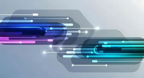 Abstract digital technology background with glowing lines and dots, modern .. 스톡 일러스트
