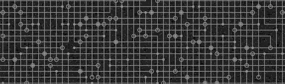 Abstract digital technology background, grid of circuit lines and nodes on .. Stockillustratie
