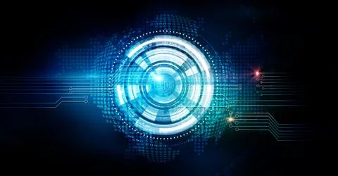 Abstract digital technology background, illustration Stock Photos
