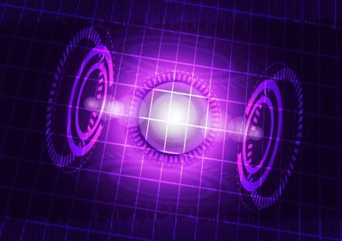 Abstract digital technology background or futuristic interface. Stock Illustration